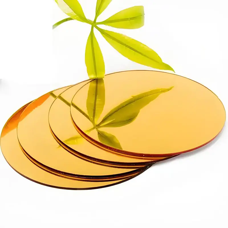 Hoja acrílica de espejo dorado